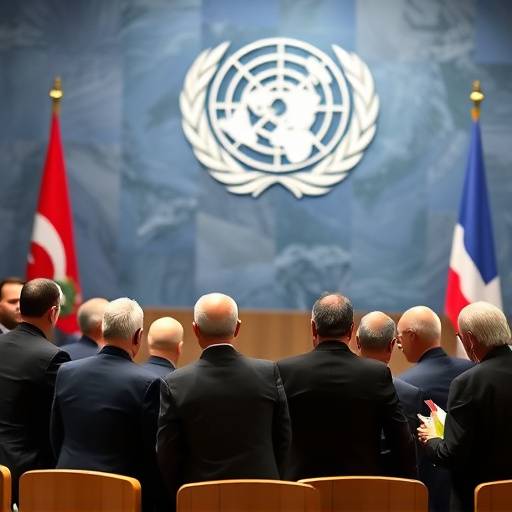 Incontro tra leader mondiali durante un summit delle Nazioni Unite