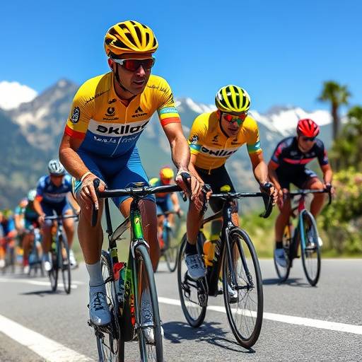 Vincenzo Nibali in sella alla sua bici durante una tappa del Giro d'Italia.